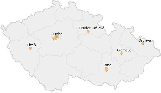 Map with institutions overview